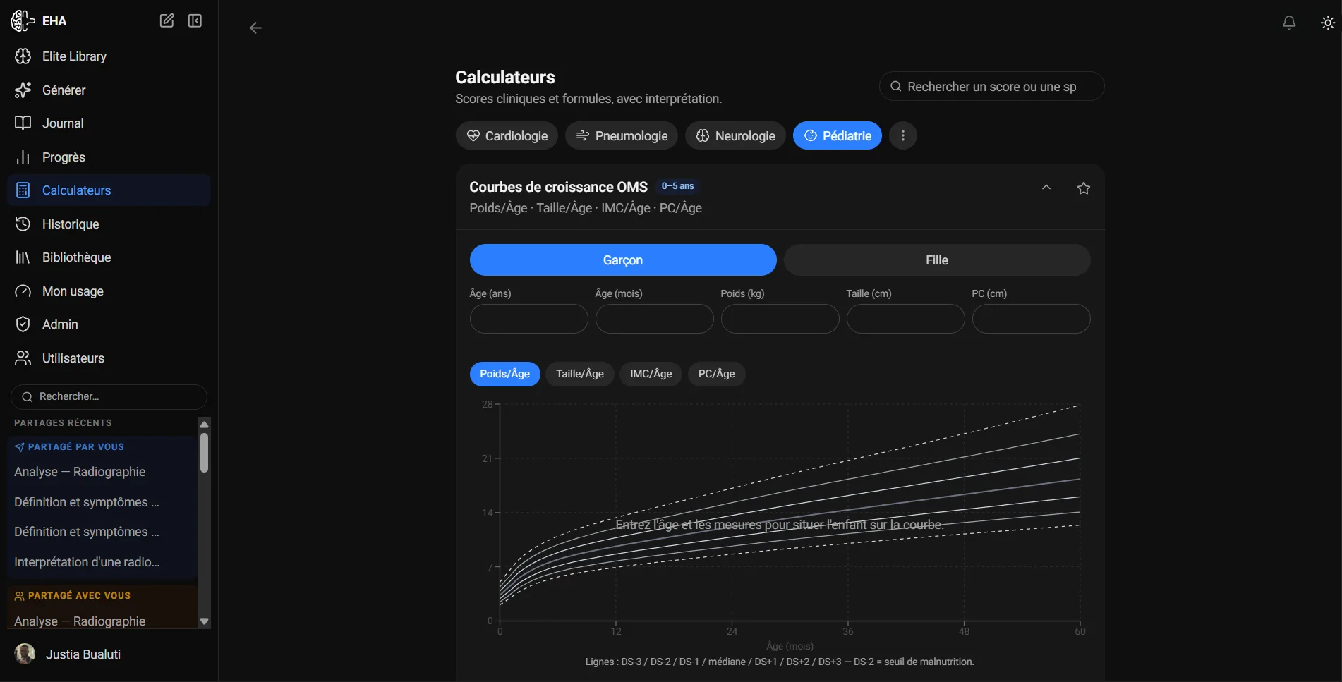 EHA — Calculateurs